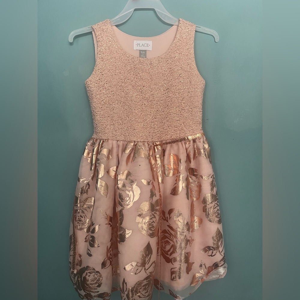 Rose gold little girl’s Children’s Place dress